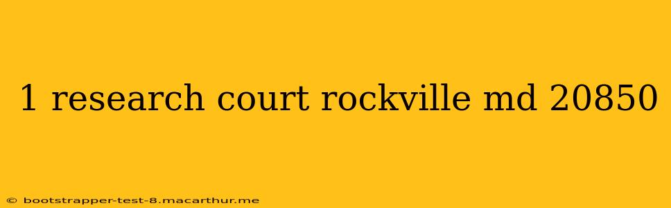1 research court rockville md 20850