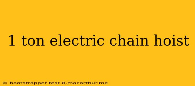 1 ton electric chain hoist