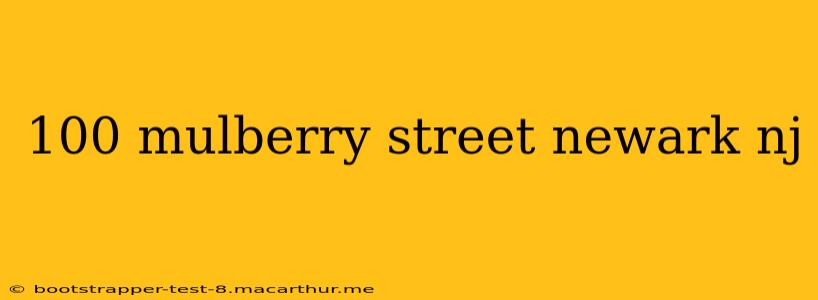 100 mulberry street newark nj