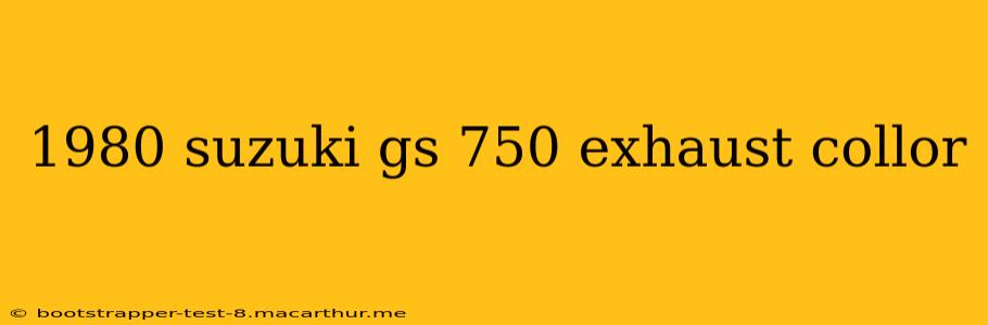 1980 suzuki gs 750 exhaust collor