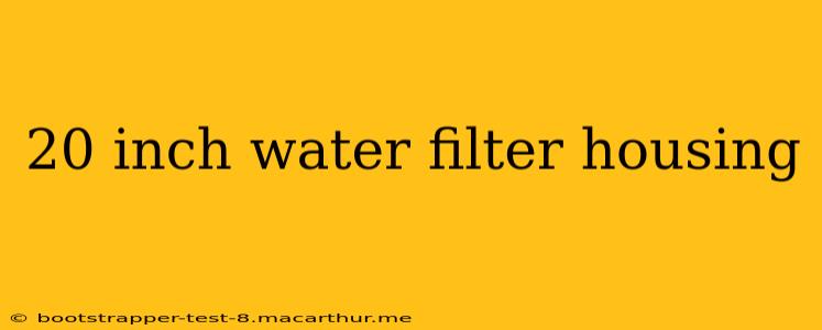 20 inch water filter housing
