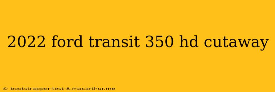 2022 ford transit 350 hd cutaway