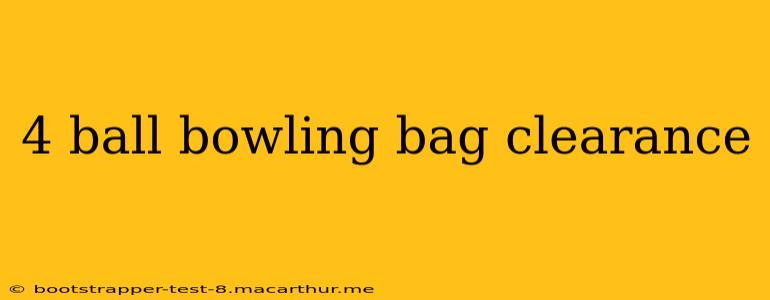 4 ball bowling bag clearance