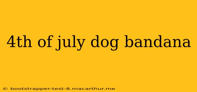 4th of july dog bandana