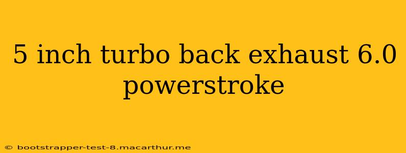 5 inch turbo back exhaust 6.0 powerstroke