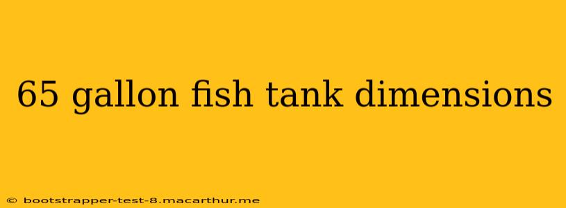 65 gallon fish tank dimensions