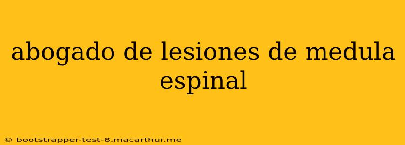 abogado de lesiones de medula espinal