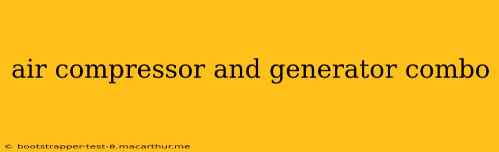 air compressor and generator combo