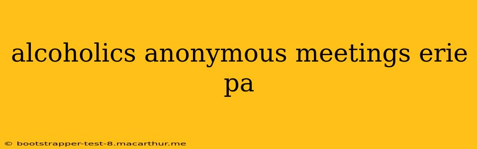 alcoholics anonymous meetings erie pa