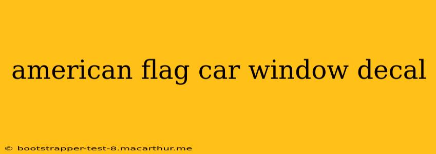 american flag car window decal