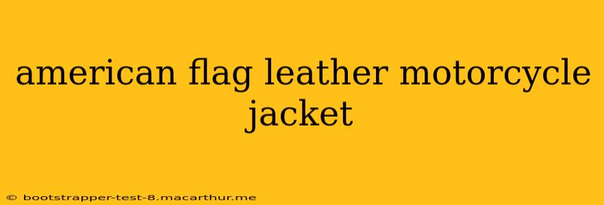 american flag leather motorcycle jacket
