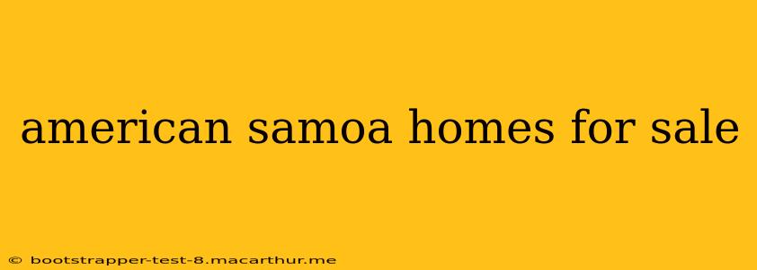 american samoa homes for sale