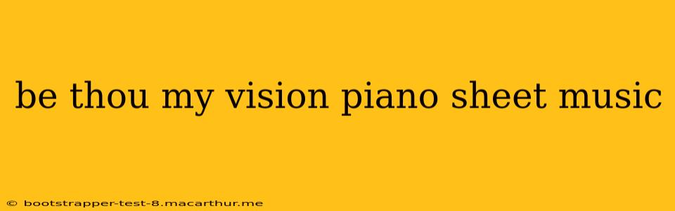 be thou my vision piano sheet music