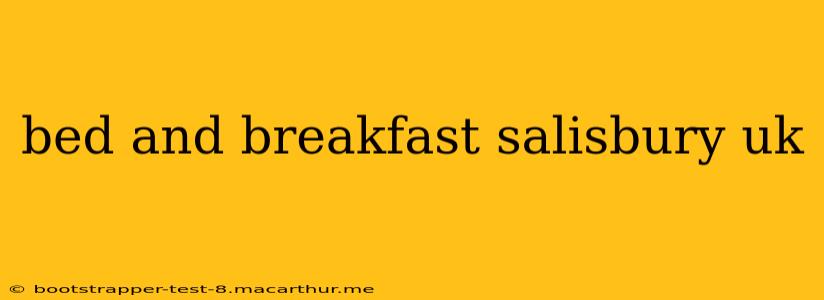 bed and breakfast salisbury uk