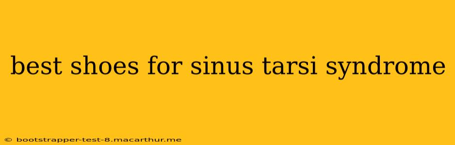 best shoes for sinus tarsi syndrome