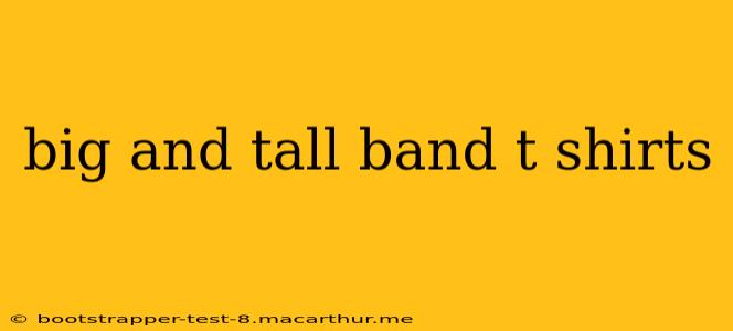 big and tall band t shirts