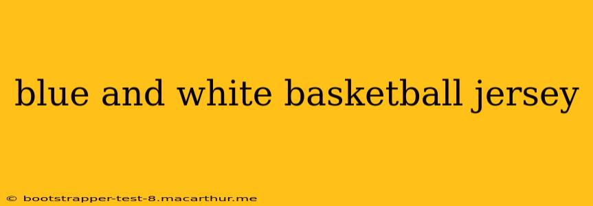 blue and white basketball jersey