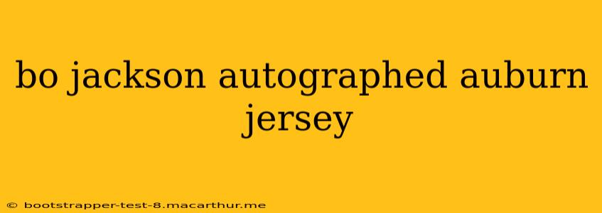 bo jackson autographed auburn jersey