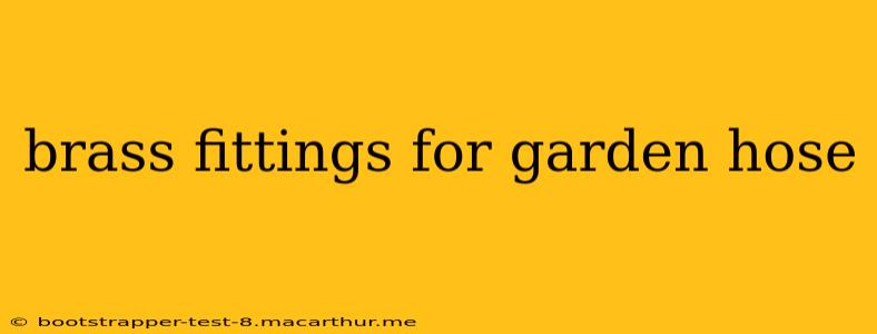 brass fittings for garden hose