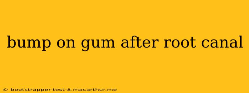 bump on gum after root canal