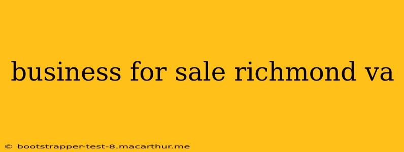 business for sale richmond va