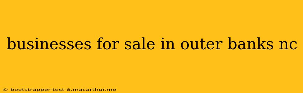 businesses for sale in outer banks nc