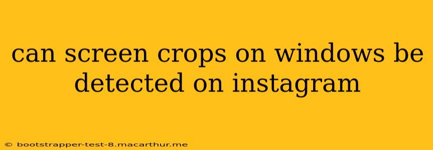 can screen crops on windows be detected on instagram
