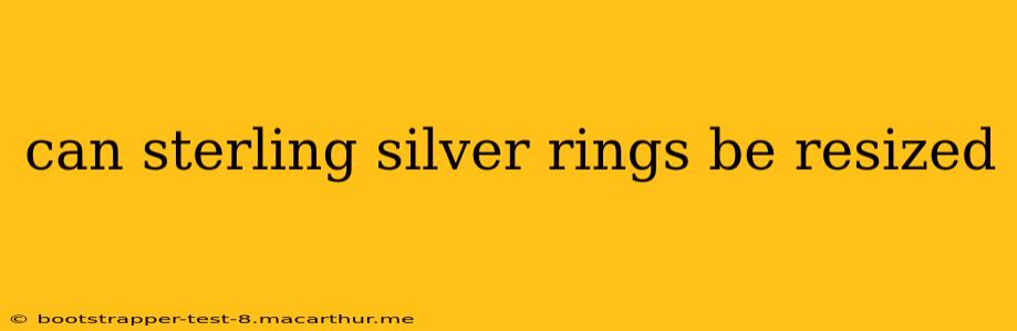 can sterling silver rings be resized