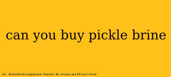 can you buy pickle brine