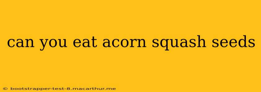 can you eat acorn squash seeds