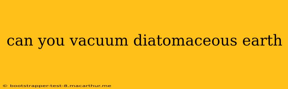 can you vacuum diatomaceous earth