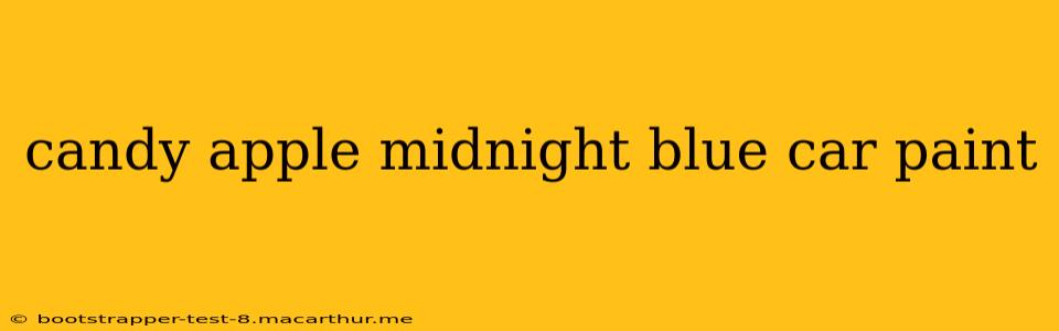 candy apple midnight blue car paint