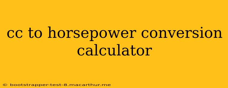 cc to horsepower conversion calculator