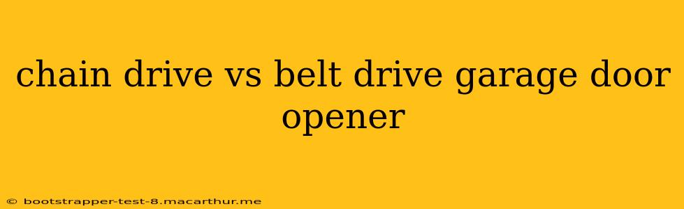 chain drive vs belt drive garage door opener