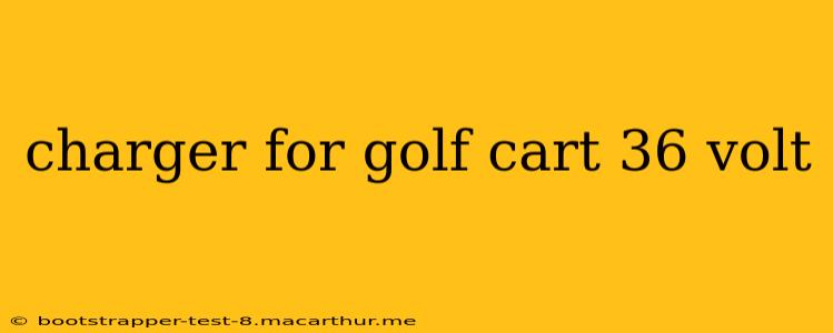 charger for golf cart 36 volt