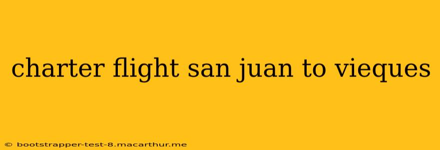 charter flight san juan to vieques