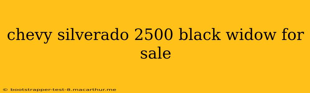 chevy silverado 2500 black widow for sale