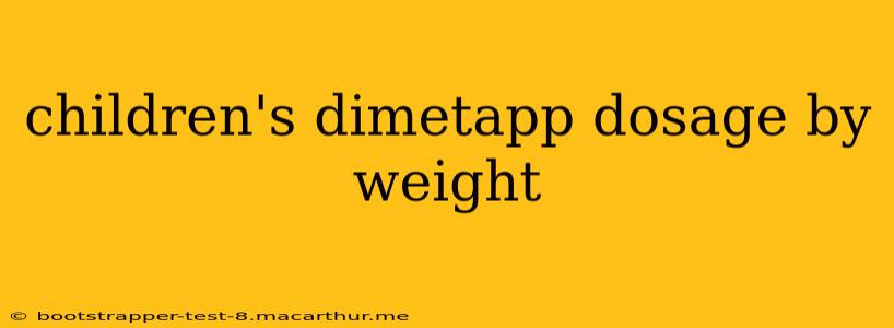 children's dimetapp dosage by weight