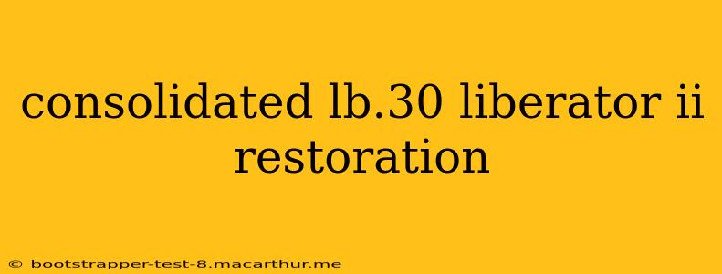 consolidated lb.30 liberator ii restoration