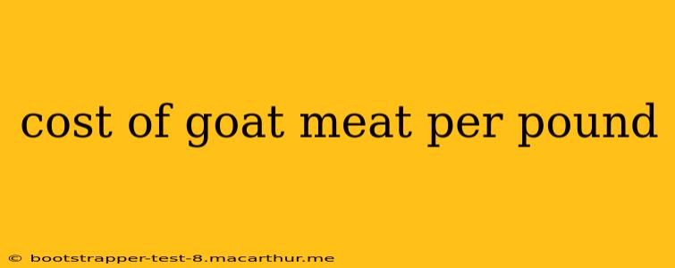 cost of goat meat per pound