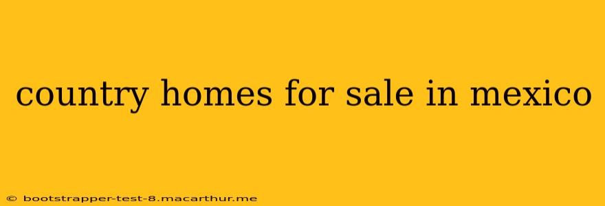 country homes for sale in mexico