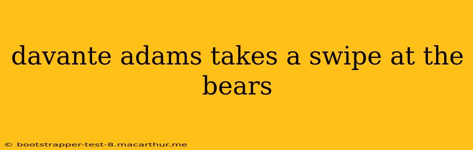 davante adams takes a swipe at the bears