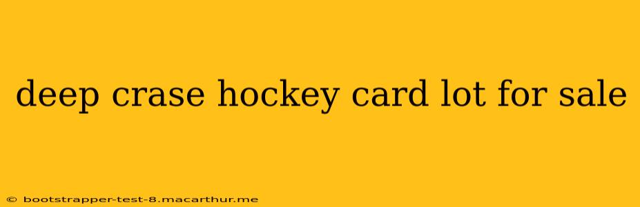 deep crase hockey card lot for sale