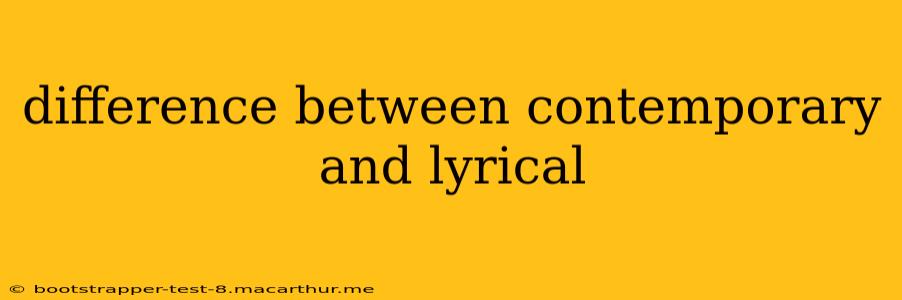 difference between contemporary and lyrical