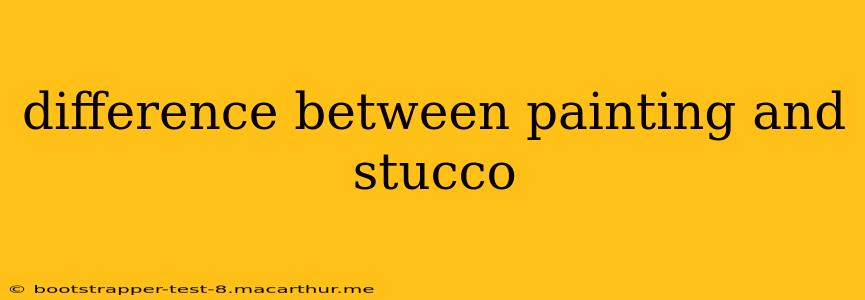 difference between painting and stucco