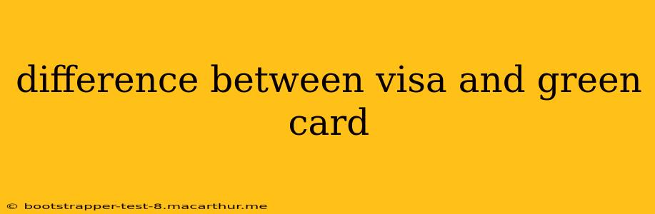 difference between visa and green card