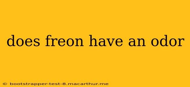 does freon have an odor