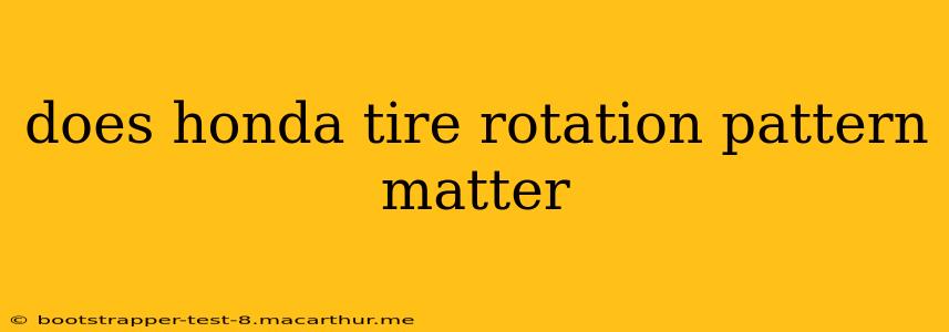 does honda tire rotation pattern matter