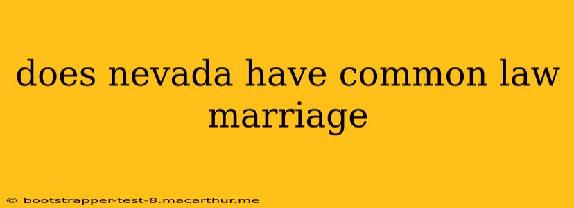 does nevada have common law marriage