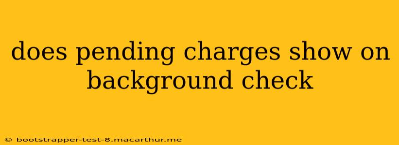 does pending charges show on background check
